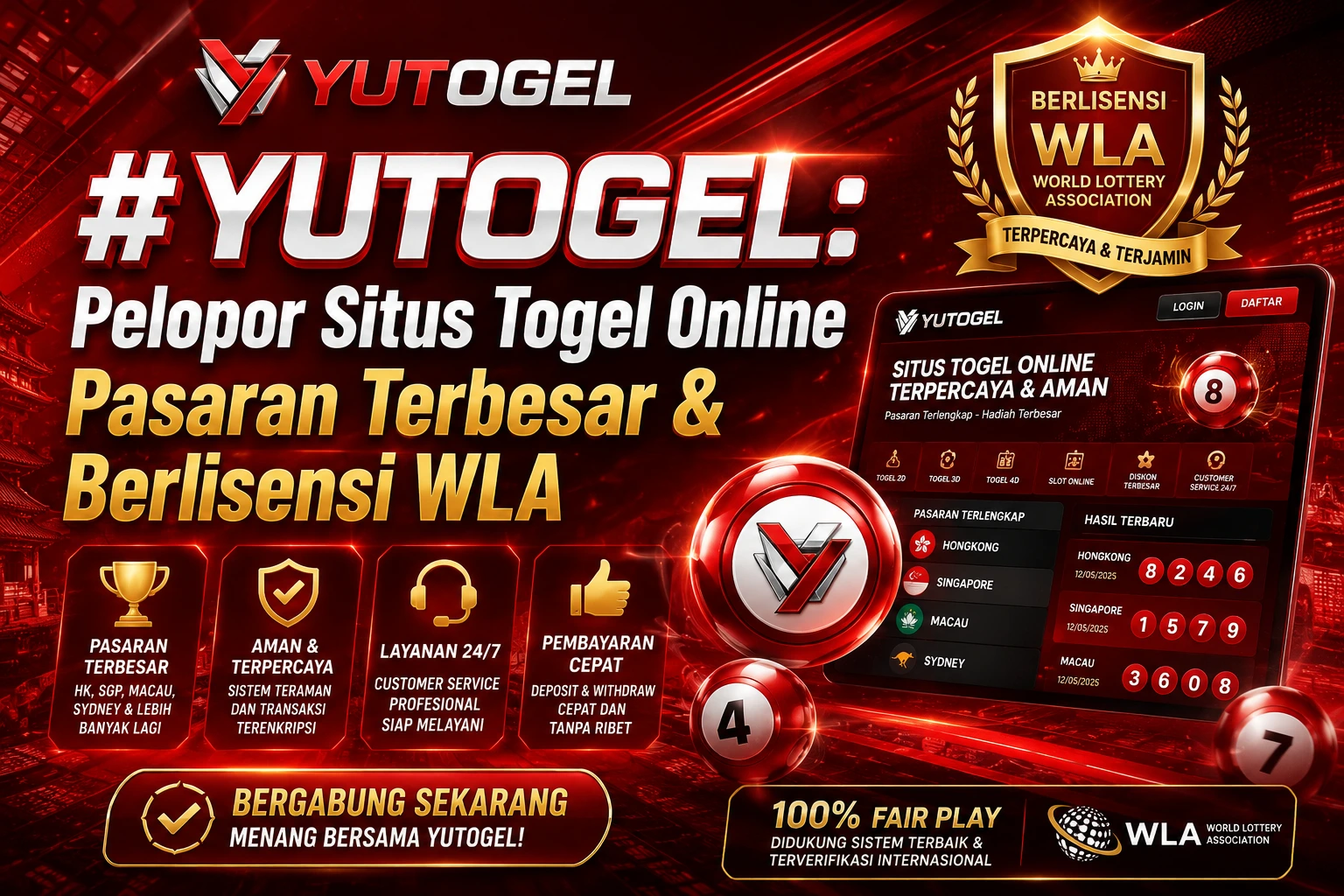 banner YUTOGEL: Keanekaragaman 53 Pasaran Situs Togel Terbesar & Berlisensi WLA